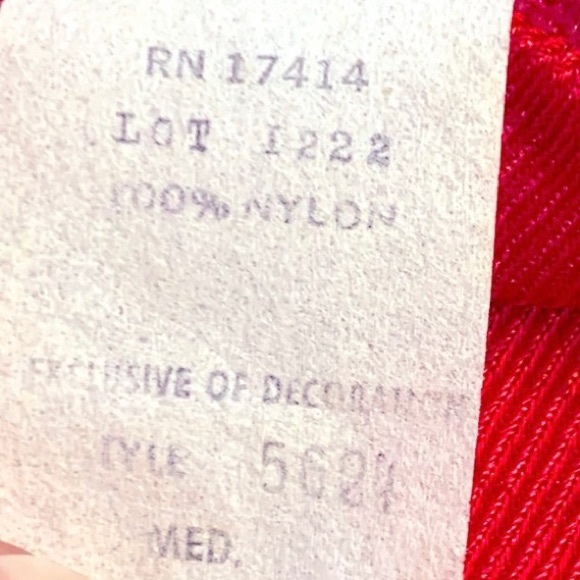 Vintage Miss Elaine Red Long Nightgown Size Medium - Picture 10 of 10